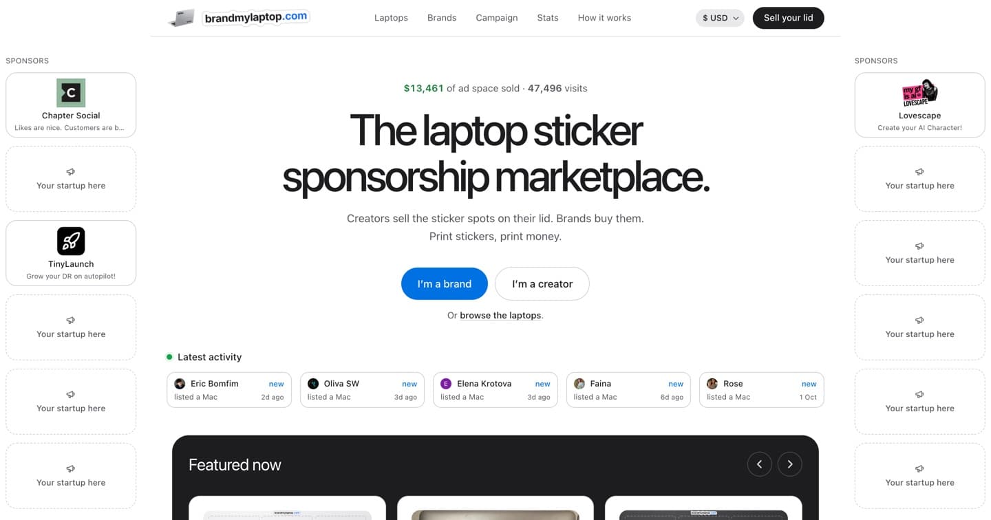 BrandMyLaptop — Marketplace · Web